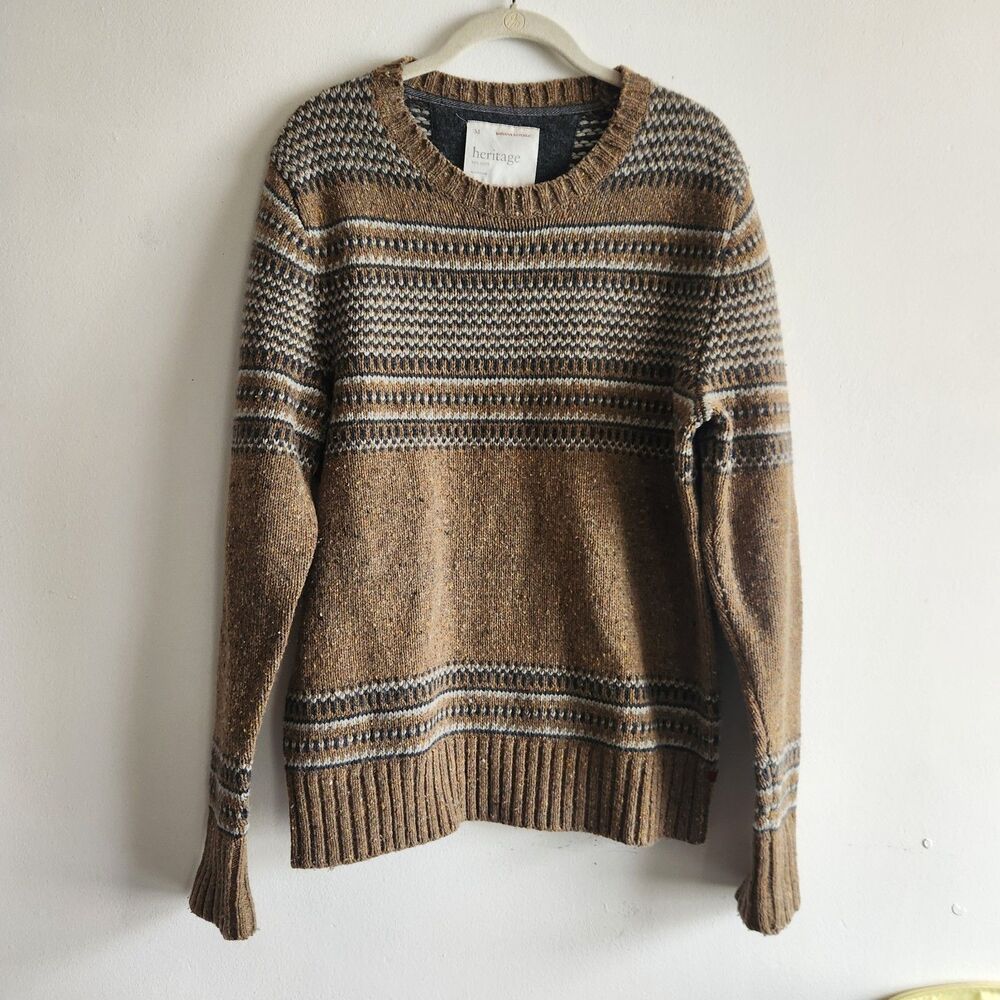 Banana Republic Heritage Men's Crewneck Wool Blend Sweater Sz M grunge thick